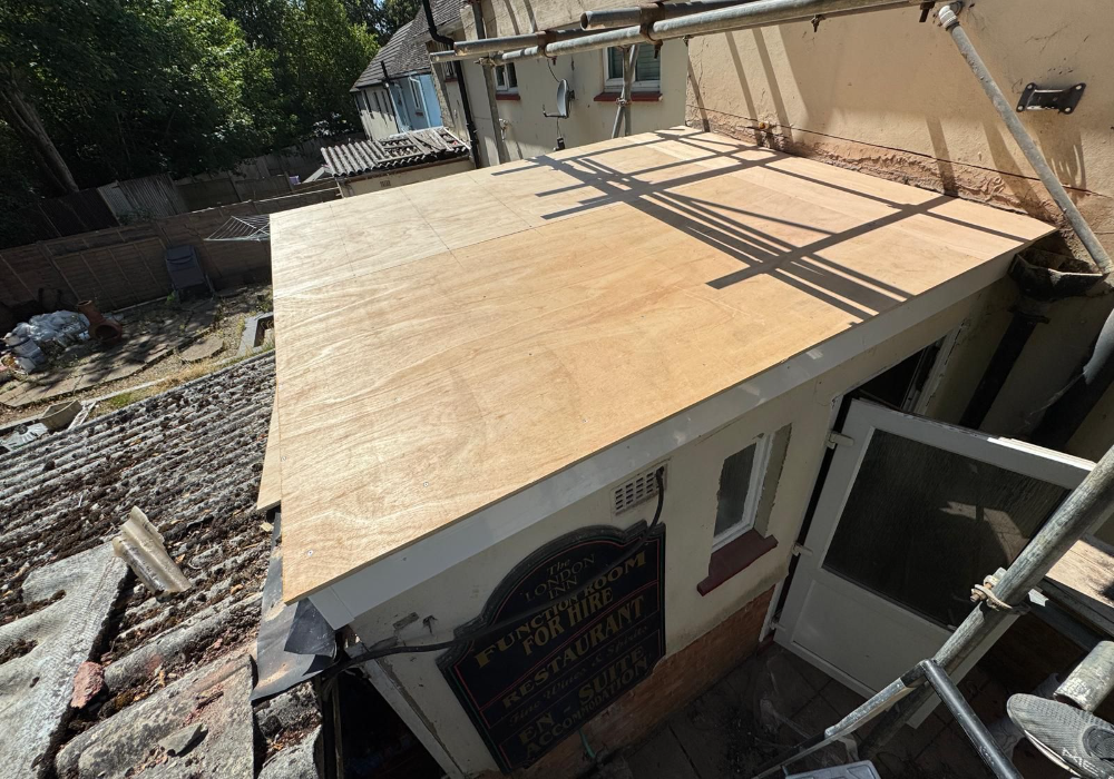 Corrugated Sheet Roof Replaced with EPDM Rubber Roofing in Cheltenham