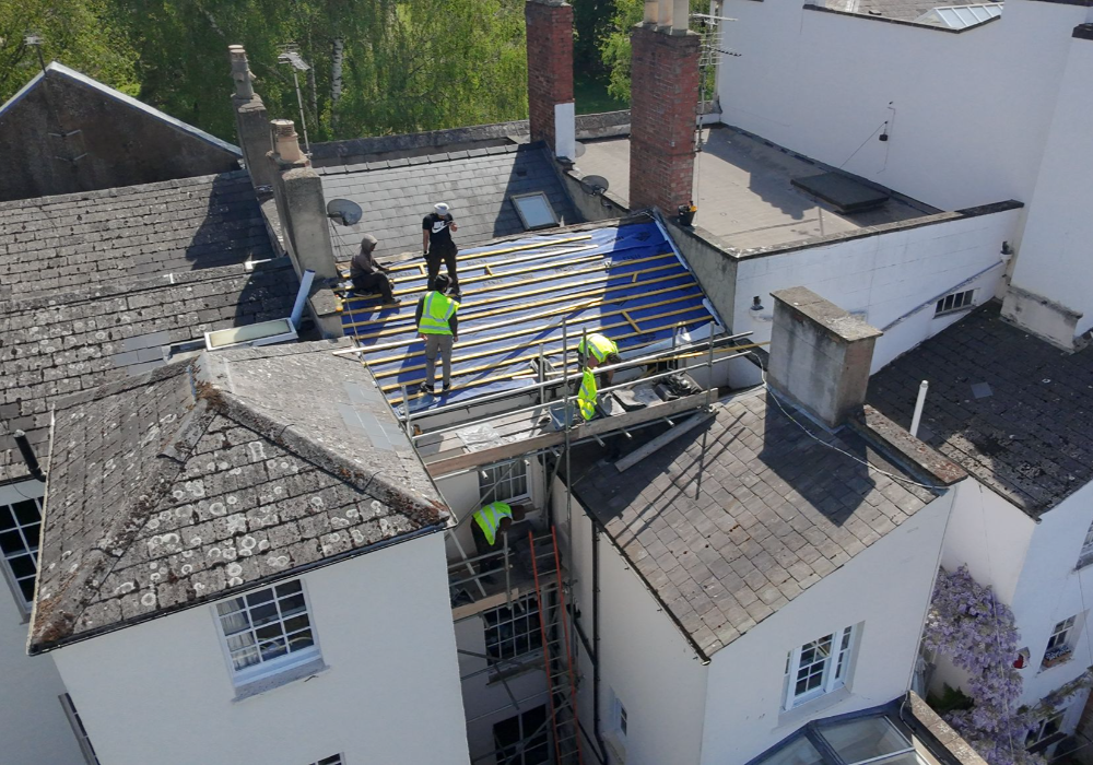 Rear Roof Section Replacement in Cheltenham Home After Leak