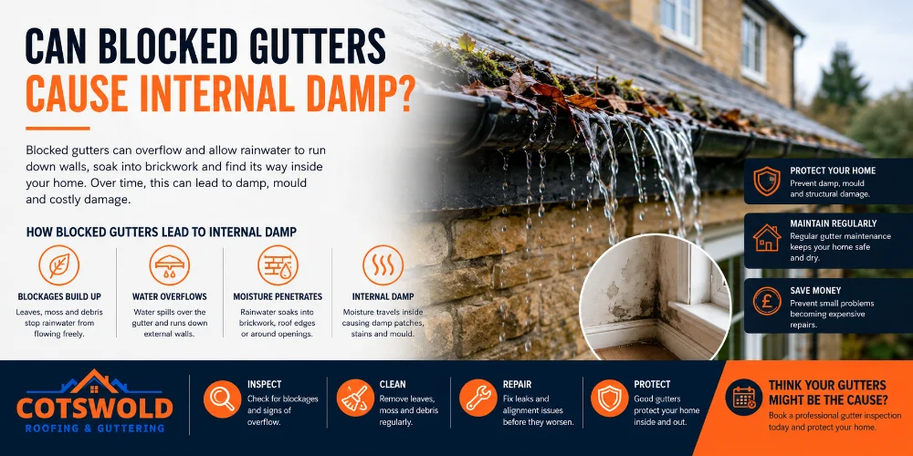 Can Blocked Gutters Cause Internal Damp?