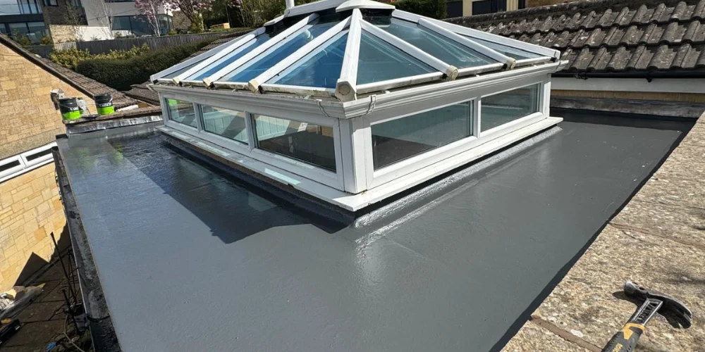 GRP Flat Roof Replacement and Insulation Upgrade in Cleeve Hill